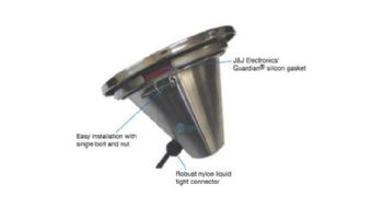 J&J Electronics Incandescent Inground Spa Light Fixture | 100W 12V 100' Cord | TPL-S12-100-100
