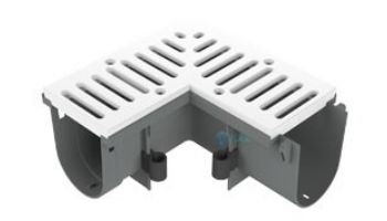AquaStar 90Deg. Sump Dry Deck, Deck Drain | Medium Gray | DD6117