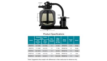 Raypak Protege RPSFP21 Above Ground Pool Sand Filter System | 21" Filter 1.5HP Pump | 018189