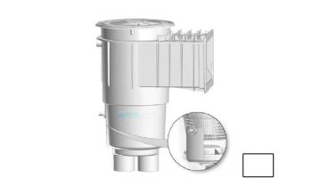 AquaStar Flow Star Water Bonded Skimmer with Flush Face, Float Assembly, Basket, Lid and Adjustable Collar with 9" Ultra Basket | White | SKR17101-L
