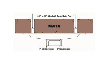 Pour-A-Lid Adjustable Hidden Paver Drain | PD-12-BLK
