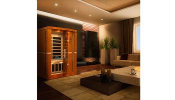 Golden Designs Dynamic Vittoria 2-Person Low EMF FAR Infrared Sauna | Hemlock | DYN-6220-01