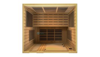 Golden Designs Dynamic Lugano 3-Person Low EMF FAR Infrared Sauna | Hemlock | DYN-6336-01