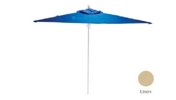 Ledge Lounger In-Pool Choice Umbrella | 8' Octagon 1.5" White Pole | Standard Fabric Color Linen | LLUC-8OPP-W-STD-4633