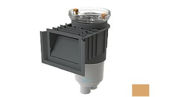 AquaStar Flow Star Water Bonded Skimmer with Flush Face, Float Assembly, Basket, Clear Fill Lid and Adjustable Collar | Tan | SKR17108FL100