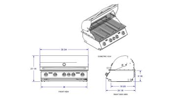 Bullet By Bull 5-Burner Stainless Steel Built-In Natural Gas Grill | 87429