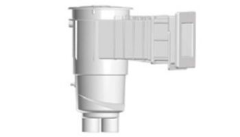 AquaStar Flow Star Water Bonded Skimmer with Narrow 9" Deep Throat, Float Assembly, Basket, Lid and Adjustable Collar for Fiberglass | White | SKRFFL18101