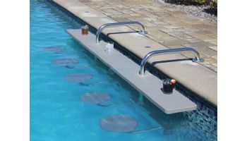 Global Pool Products 5-Seat Swim-Up Bar | Gray Powder Coated Structure with Gray Top | GPPOTE-5ST-GRAY