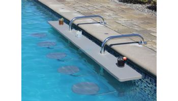 Global Pool Products 5-Seat Swim-Up Bar Top | Silver Vein Powder Coated Frame - Gray Top | GPPOTE-5ST-SV-S