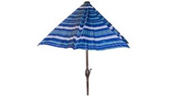 Global Pool Products 7-1/2" Red Stripped Umbrella for High-Top Table | GPPOTE-2STHT-UMB-T
