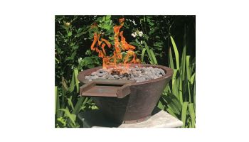 Bobe Builder Series Water + Fire Bowl | Manual Ignition Natural Gas | 24" X 12" | Stainless Steel | BRSPPMFWA-24-NG