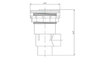 Custom Molded Products 4" Whirpool Swim Jet | 1.5"Spigot 1" Air | White | 23312-000-000