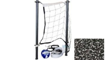 Global Pool Products Volleyball Set | 16_#39; Net _ Ball | Silver Vein Poles | No Anchors | GPPOTE-VBS16-SV