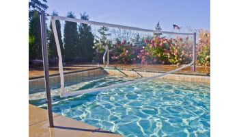 Global Pool Products Volleyball Set | 20' Net with Cooper Vein Powder Coated Stainless Steel Poles | GPPOTE-VBS20-CV