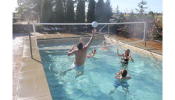 Global Pool Products Volleyball Set | 20' Net with Cooper Vein Powder Coated Stainless Steel Poles | GPPOTE-VBS20-CV