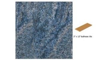 National Pool Tile Geostone 3x12 Single Bullnose Pool Tile | Geo Blue | GST-BLUE SBN
