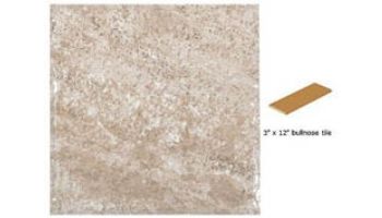 National Pool Tile Geostone 3x12 Single Bullnose Pool Tile | Geo Sand | GST-SAND SBN