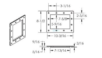 AquaStar Narrow Skimmer Face Frame | White | SK38N101