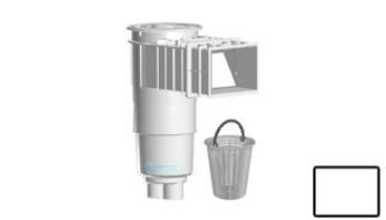 AquaStar Flow Star Skimmer with Flush Face 4" Extension, Float Assembly, Basket, Lid and Collar with 9" Ultra Basket | White | SKR14101-L