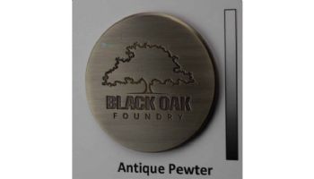 Black Oak Foundry Large Droop Spout with Mini Backplate | Brushed Pewter Finish | S7710-BP