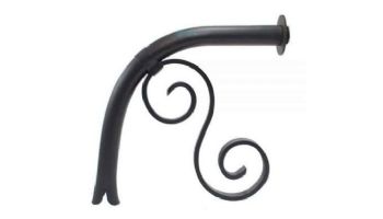 Black Oak Foundry Large Droop Spout with Mini Backplate | Brushed Pewter Finish | S7710-BP | S711-BP