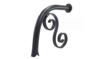 Black Oak Foundry Large Droop Spout with Mini Backplate | Brushed Pewter Finish | S7710-BP | S711-BP