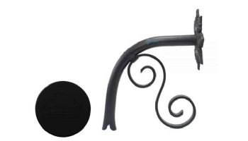 Black Oak Foundry Large Droop Spout with Normandy | Almost Black Finish | S7783-BLK | S7835-BLK