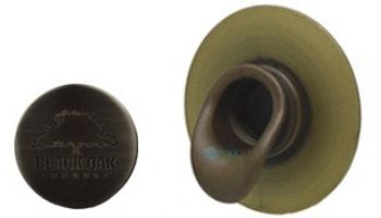 Black Oak Foundry Short Scupper with Round Backplate | Distressed Copper Finish | S65-DC
