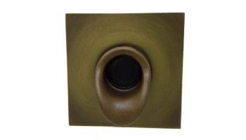 Black Oak Foundry Short Scupper with Square Backplate | Brushed Pewter Finish | S65-BP | S69-Square-BP