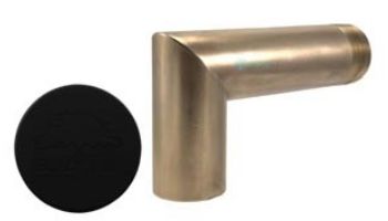 Black Oak Foundry 1.5" Deco 90 Degree Downspout | Brushed Pewter Finish | S931-BP