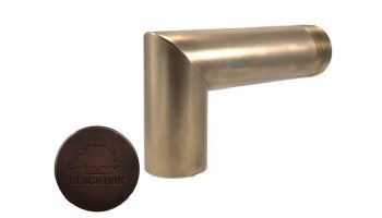 Black Oak Foundry 1.5" Deco 90 Degree Downspout | Distressed Copper Finish | S931-DC