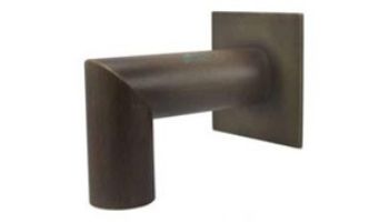 Black Oak Foundry 1.5" Deco 90 Degree Downspout with Square Backplate | Oil Rubbed Bronze Finish | S943-ORB