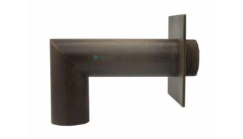 Black Oak Foundry 1.5" Deco 90 Degree Downspout with Square Backplate | Brushed Pewter Finish | S943-BP