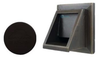 Black Oak Foundry Short Square Scupper Bare | Oil Rubbed Bronze Finish | S56-ORB | S69-ORB