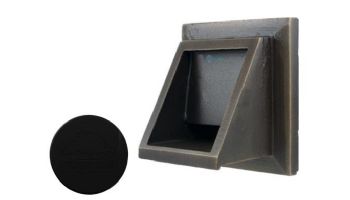Black Oak Foundry Short Square Scupper Bare | Almost Black Finish | S56-BLK