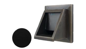 Black Oak Foundry Short Square Scupper Bare | Almost Black Finish | S56-BLK | S69-BLK