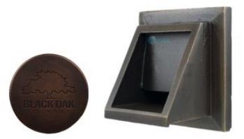 Black Oak Foundry Short Square Scupper Bare | Almost Black Finish | S56-BLK