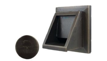 Black Oak Foundry Short Square Scupper Bare | Brushed Pewter Finish | S56-BP | S69-BP