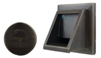 Black Oak Foundry Short Square Scupper Bare | Almost Black Finish | S56-BLK