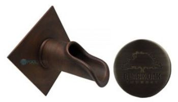 Black Oak Foundry Roman Scupper with Diamond Backplate | Distressed Copper Finish | S55-DC | S58-DC Diamond