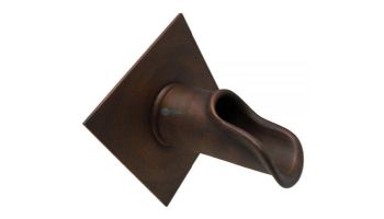 Black Oak Foundry Roman Scupper with Diamond Backplate | Brushed Pewter Finish | S55-BP