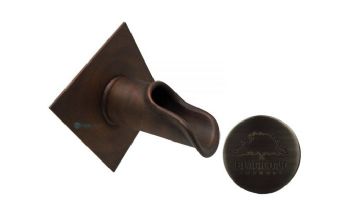 Black Oak Foundry Roman Scupper with Diamond Backplate | Brushed Pewter Finish | S55-BP