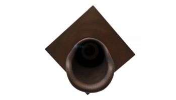 Black Oak Foundry Roman Scupper with Diamond Backplate | Brushed Pewter Finish | S55-BP