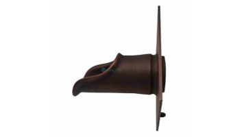 Black Oak Foundry Roman Scupper with Diamond Backplate | Brushed Pewter Finish | S55-BP