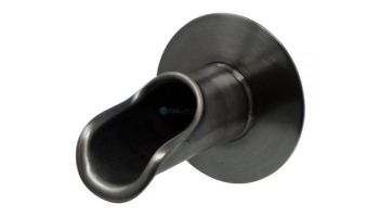 Black Oak Foundry Roman Scupper with Round Backplate | Brushed Pewter Finish | S55-BP