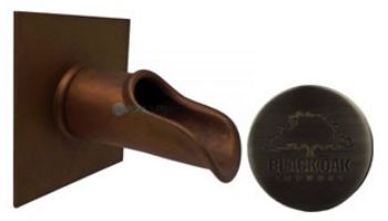 Black Oak Foundry Roman Scupper with Square Backplate | Oil Rubbed Bronze Finish | S55-ORB
