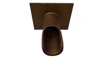 Black Oak Foundry Roman Scupper with Square Backplate | Brushed Pewter Finish | S55-BP | S58-BP Square