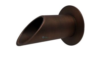 Black Oak Foundry 2" Deco Wall Scupper with Round Backplate | Brushed Pewter Finish | S902-BP