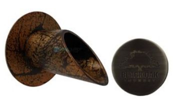 Black Oak Foundry 2.5" Deco Wall Scupper with Round Backplate | Oil Rubbed Bronze Finish | S903-ORB