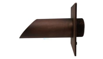 Black Oak Foundry 1.5" Deco Wall Scupper with Square Backplate | Brushed Pewter Finish | S921-BP